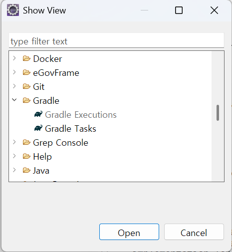 Gradle Tasks View