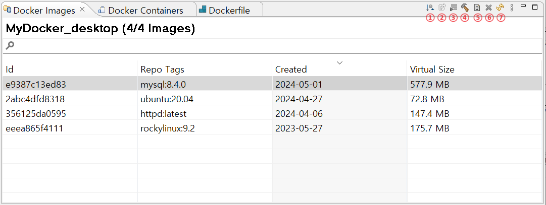 Docker 이미지 뷰