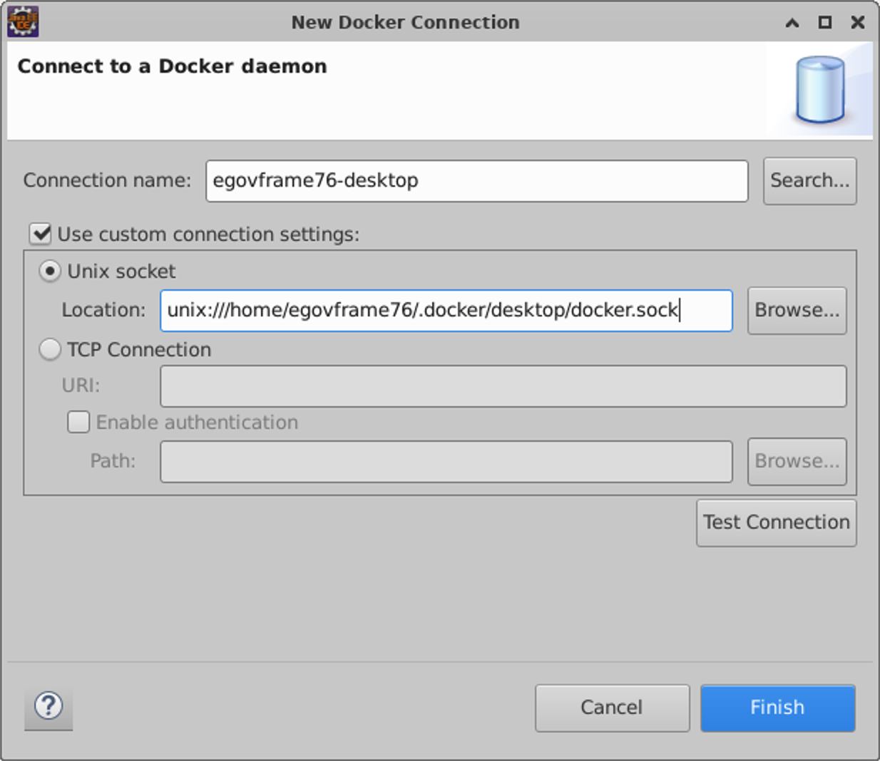 Docker Linux 연결 삽입