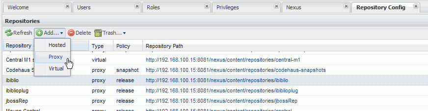 Nexus 리포지토리 추가 1