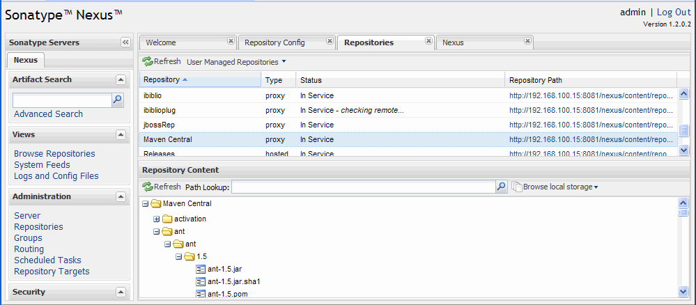 Nexus Central Repository