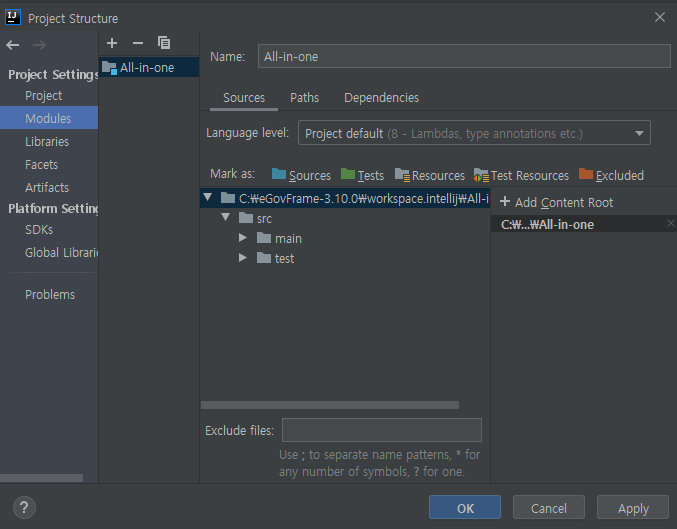 project_structure_setting_ok