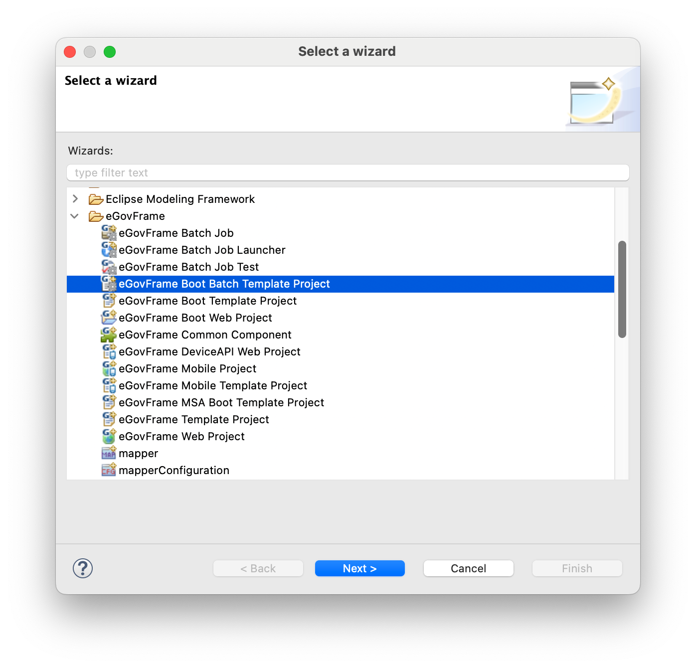 Batch Template Wizard 단축메뉴
