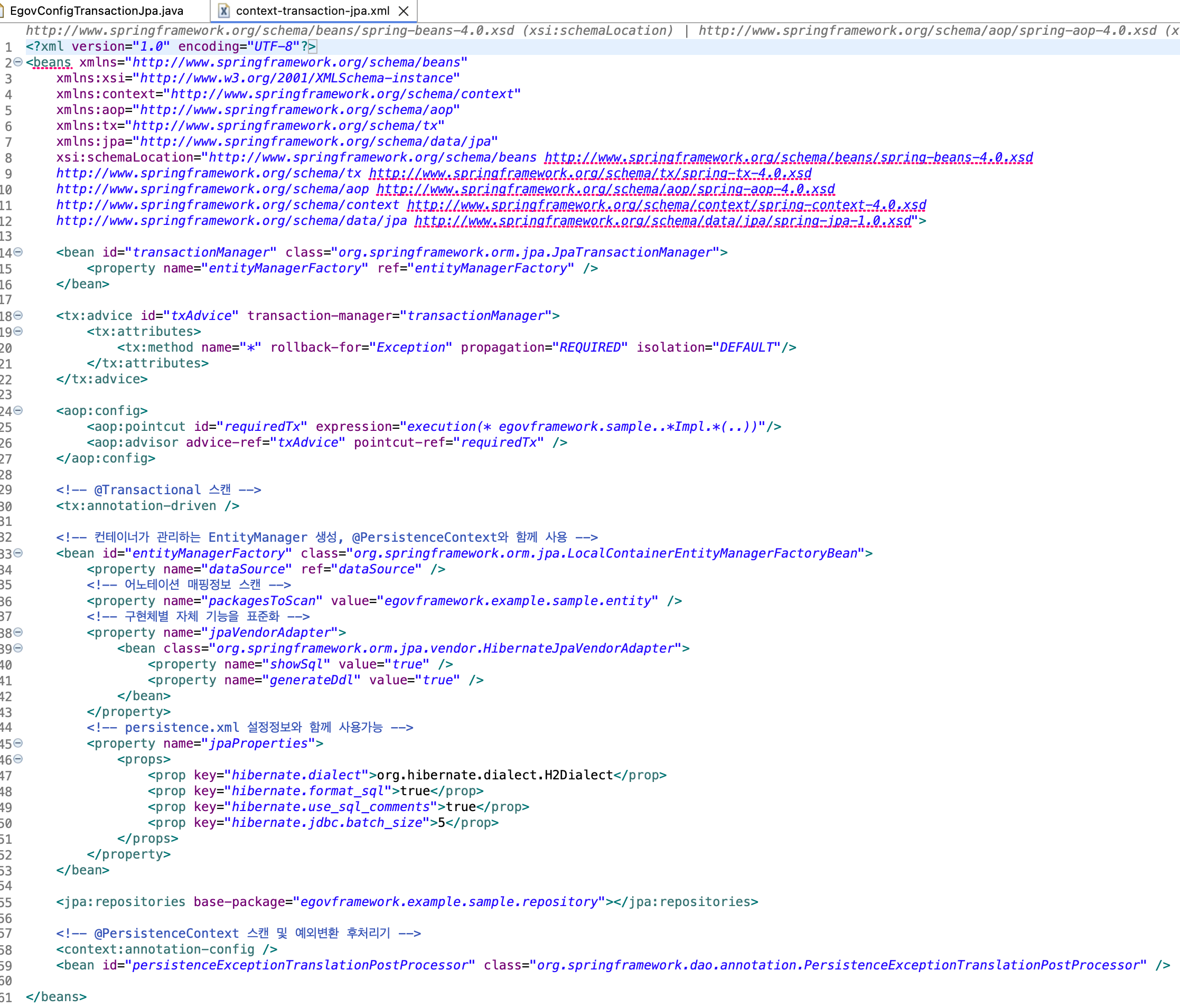 생성된 Configuration 파일 확인 (XML)