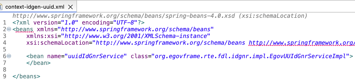 생성된 Configuration 파일 확인 (XML)