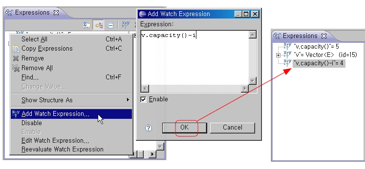 Expressions 뷰에 임의의 수식 추가하기
