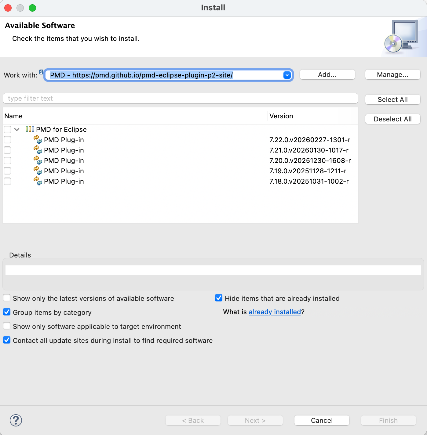 선택 및 Install 하기