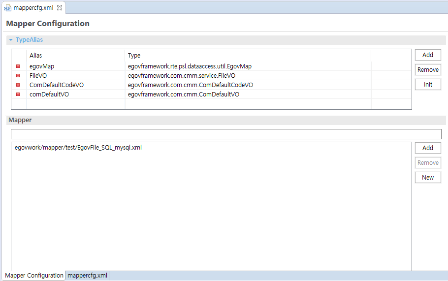 Mapper Configuration Editor