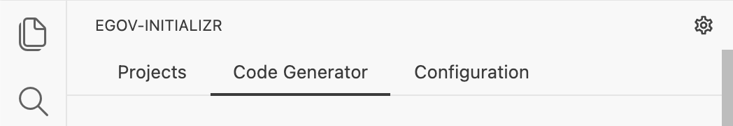 Code Generator 탭
