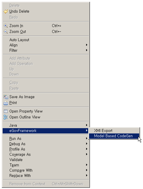 Model Based CodeGen 수행